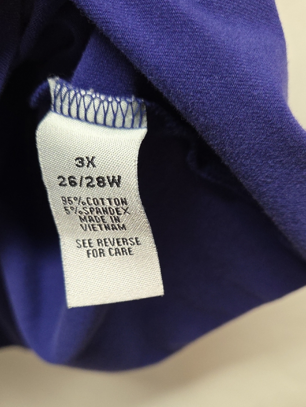 Catherine's Suprema Collection Plus Size 3x Indigo Blue/purple Top Stretchy - Picture 3 of 7